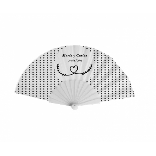 Abanicos de boda con corazón