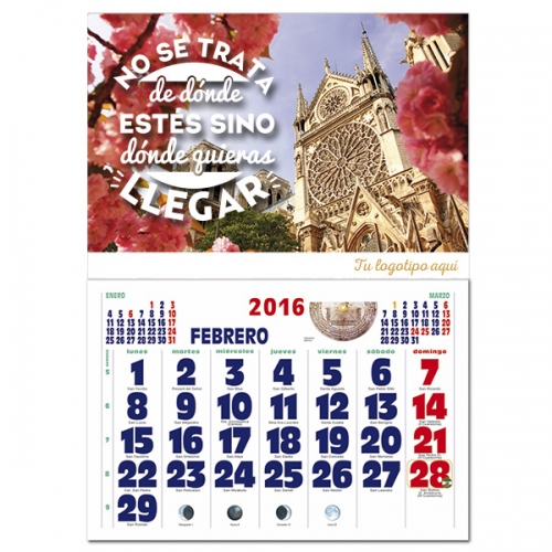 Calendario publicitario mensual 2017