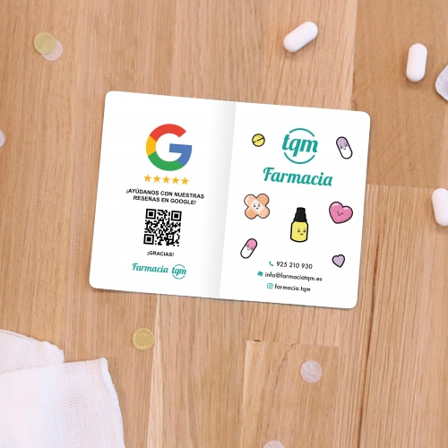 Tarjetero Farmacia reseña Google