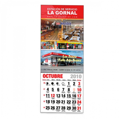 Calendario publicitario mediano 10,6 x 16,66 cm