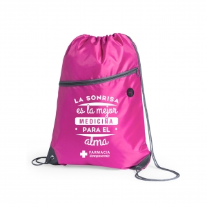 Mochila cordones con cremallera para farmacias 
